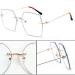 Efarma Borderless Glasses - Pink 2-Hole Rhinestone Metal Repair Parts & Replacement Arms for Glasses - Buy Online on GoSupps.com