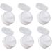MAGICLULU 6 Pcs Portable Cosmetic Bottle Powder Box Powder Puff Holder Travel Make up Plastic White Bottled 7.2X7.2cm White - Buy Online on GoSupps.com