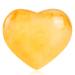 Artistone Citrine Crystal Heart Shape Worry Stone Hand Carved Pocket Gem Heart Stone Chakra Reiki Balancing for Yoga Collection Mental Healing Meditation Decor