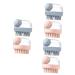 FOMIYES 6 Pcs Massage Shampoo Brush Bath Scrubber for Body Silicone Scalp Scrubber Body Exfoliator Brush Scalp Care Brush Head Scalp Scrubber Shower Hair Brush Supple Body Scrubber Travel 8.5x8.5cmx3pcs Assorted Colorx3p...