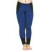 OKAY SPORTS Kid's Performance Horse Riding Tights Knee Patch Equestrian Pants Schooling Riding Breeches with Pocket Blue Medium