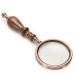 Glass 10 Times High-Grade Retro Wooden Handle Portable Children Students Elderly Reading Recognition Maintenance Elderly Glass HD Lens 90MM Good Times