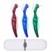 3 pieces of prosthesis brush prosthesis brush toothbrush double -sided toothbrush suitable for cleaning prostheses oral care plaque removal (3 colors)