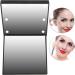 Folding LED Makeup Mirror Dimmable Design Pocket Size Scratch And Shock ABS + Glass LED Pocket Mirror Lady for Girl(black) - Buy Online on GoSupps.com