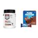 Muscle Milk Pro Series Protein Powder Knockout Chocolate 2lb 11 Servings 50g Protein & Pure Protein Bars Chocolate Deluxe 12 Count 1.76oz 21g Protein