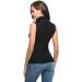 Angxiwan Women's Slim Fit Turtleneck Tank Top - Sleeveless Solid Color Blouse | Black XL - Buy Online on GoSupps.com