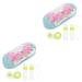SOLUSTRE Tweezers 2 Sets Double Layer Glasses Case Eyeglass Frame Made of Children's Leather Pu Glass Container
