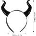Housoutil Devil Horns Headband Black Cosplay Ox Horn Headband Matte Ox Horn Hair Loop Gothic Halloween Costume Headdress for Photo Shoot Cosplay Masquerade Dress up Show Halloween - Buy Online on GoSupps.com