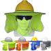 Sunproof Reflective Stripe Decor Work Hat Adjustable Sunscreen Hat&Neck Bib Suit Casual Gardener Hat for Adult Man/1942 Fluorescent Green - Buy Online on GoSupps.com