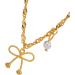 Oralgo Exquisite Hollow Bowknot Adjustable Necklace | Statement Trailer Necklace in Gold for Special Occasions - Buy Online on GoSupps.com