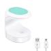 Angnya Mini LED UV nail dryer USB portable nail dryer nail lamp 16W UV lamp for gel nails nail gel polish dryer lamp nail art manicure tools for individual fingers (green)