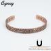 Cigmag Women's Adjustable Lymphatic Drainage Copper Bracelet - 99% Pure Solid Copper (Gerbera Pattern) - Buy Online on GoSupps.com
