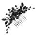 DOITOOL Rhinestone Flower Headpiece Decorative Hair Comb Bridal Hairpiece Wedding Bridal Hair Comb French Hair Side Combs Christmas Hair Comb The Flowers Miss Accessories Crystal
