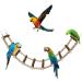 Phiezc bird toys wooden ladders budgie toys bird cage accessories for budgies nymphic cacadus (10-part ladder 64 cm)