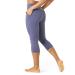 Lapasa ladies capri yoga leggings 3/4 yogaos sport high bundle high waist (l02a1 without pockets L02B1 with bags) XS with pockets: steel blue