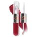 Matte Hydrating Lip Glow Oil Transparent Plumping Lip Gloss Double-ended Long-Lasting Wear Non-Stick Cup Not Fade Waterproof Liquid Lipstick for Girls and Women #02