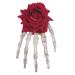 Skeleton Hands Hair Clip Halloween Rose Skull Barrette Zombie Punk Rock Hair Clip for Women Girls (15x8. 5cm) Halloween Decoration