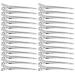 AvoDovA 26PCS Hair Clips 9CM Silver Professional Hair Styling Clips Metal Duck Billed Hair Pins Alligator Curl Clips for Girl Women