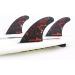 FCS 2 FT PC Tri-Fin Set in Black-Red L - High Performance Surfboard Fins - Buy Online on GoSupps.com