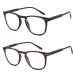 Zenottic 2 Series pack Blue light filter glasses & reading glasses for women and men square and round anti-gloss for sports and computer games square black & square shield stick 0.0 x