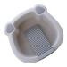 Hohopeti 1 Set wash basin hand wash clothes laundry washboard washing clothes board ice bucket baby household Grey 30x29cm