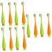 minkissy manual toothbrush 12 pieces carrot toothbrush travel toothbrush toothbrushes for children tooth toothbrush mouth children's toothbrushes