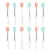 12 Pcs Silicone Lip Brushes Lipstick Brushes Applicator Reusable Cosmetic Brush Set Mini Silicone Lip Balm Brush Portable Lip Applicator Brushes (Green)