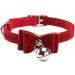 Kitten Velvet Bow Tie Cat Collar Set - Safety Elastic, Bell, 3pcs (Pink, Black, Red, Blue, Purple) - Buy Online on GoSupps.com