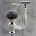 Classic Ivory Shaving Set | Men's Grooming Essentials | Synthetic Brush & DE Safety Razor Stand - Buy Online on GoSupps.com