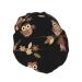Cute Brown Cartoon Owls Reusable Shower Cap - Waterproof Hair Cap with Peva Lining & Double Protection Layers - Buy Online on GoSupps.com