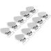 Pacifier Suspender Clips - 10 Pack Silver Metal Heart Shaped Clips for Bibs & Toys | International Shipping - Buy Online on GoSupps.com