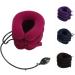 Cervical Neck Traction Device - Soft U-Shaped PVC Cushion for Spine Alignment & Chronic Neck Pain Relief - Red - Buy Online on GoSupps.com