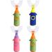 4 Packs Kids Toothbrush,Food Grade Silicone Head,Lovely Rocket 360 U Shaped Toothbrush for Ages 2-8 manual-rocket