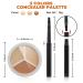Erinde 3 Colors Concealer Palette - 3 in 1 Cream Concealer, Contour, Foundation & Color Corrector for Dark Circles - Waterproof & Long-Lasting Full Cover Concealer Makeup - Includes Concealer Brush 15g/0.53oz SET B - Buy Online on GoSupps.com
