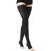 Open Toe Thigh High Compression Stockings 20-30 mmHg for DVT Varicose Veins & Edema Relief - X-Large Black Support Hose for Men & Women - Buy Online on GoSupps.com