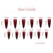 Redykat 24PCS XL Stiletto Matte Press On Nails - Salon Quality Extra Long Dark Red False Nails for Quick Home Manicure - Buy Online on GoSupps.com