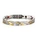 JITNGA Stainless Steel Jewelry Steel Titanium Magnetic Bracelet Ladies Magnetic Bracelet Magnetic Bangle For Men Women (Silver+Gold)