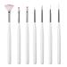 Yhzmy 7 PCs nail brush brush set nail design painting pen nail art liner brush gelail accessories brush set for nail art art professionally pen design salon white
