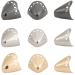 GORGECRAFT 6PCS 3 Colors High Heels Toe Caps Metal Shoes Pointed Protector Toe Protection Head Tip Cover Durable Shoes Hollow Circle Elegant Supplies for Shoes Protection Repair High-Heeled Shoes