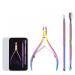 WolFum Cuticle Scissors 3p Stainless Steel Nail Push Fingernail Pick Clippers Remove Professioal Pedicure WolFums