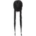 Mypace ponytail for fashion women synthetic braided double wig long long black women's wigs heat -resistant European and American wig female black two cubes