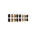 Thanksgiving Short Press on Nails - Brown Matte Acrylic False Nails with Maple Leaf Designs | 24 Pcs Extra Short Stick-on Nails for Women & Girls - Buy Online on GoSupps.com