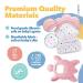 Liname Baby Glove Teething Feasts - BPA Free Washable & Durable - Includes Bonus Teething Ring - Pink - Buy Online on GoSupps.com