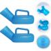 DOITOOL Travel Container Set - 2 Pcs Men's Portable Pee Bottles for Adults, Elderly & Children - Blue Urinary Chamber Pots - Buy Online on GoSupps.com