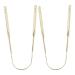 Pack of 2 stainless steel U-shaped tongue scrapers tongue cleaner for oral care and hygiene (gold)