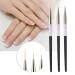 Easy To Operate Gel Nail Polish Pen Nail Liner Brush for Home Salon Shop (Black)