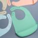 Lilly Moon Silicone Bibs for Babies BPA-Free Waterproof with Collecting Bowl | Washable Toddler Bibs | Grayed Jade & Pale Dogwood | Ideal Baby Accessories - Buy Online on GoSupps.com