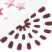 Sethexy 24-Piece Matte Ballerina Nail Tips - Medium Acrylic Coffin Nails in Wine Color for Women & Girls - Perfect for Art & Everyday Use - Buy Online on GoSupps.com