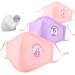 Yijueled 3 PCS Children Cotton Mouth Cartoon Face Masks Anti-Pollution Dust Mask Reusable with 12 PCS Filter Washable Unisex Mouth Mask Outdoor Sun Protection Mask for Kids