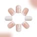 Buy French Tip Press on Nails - Glossy Square Short Fake Nails with White Striped Design | 24 Pcs Reusable Acrylic Nails for Women & Girls - Fast International Shipping - Buy Online on GoSupps.com